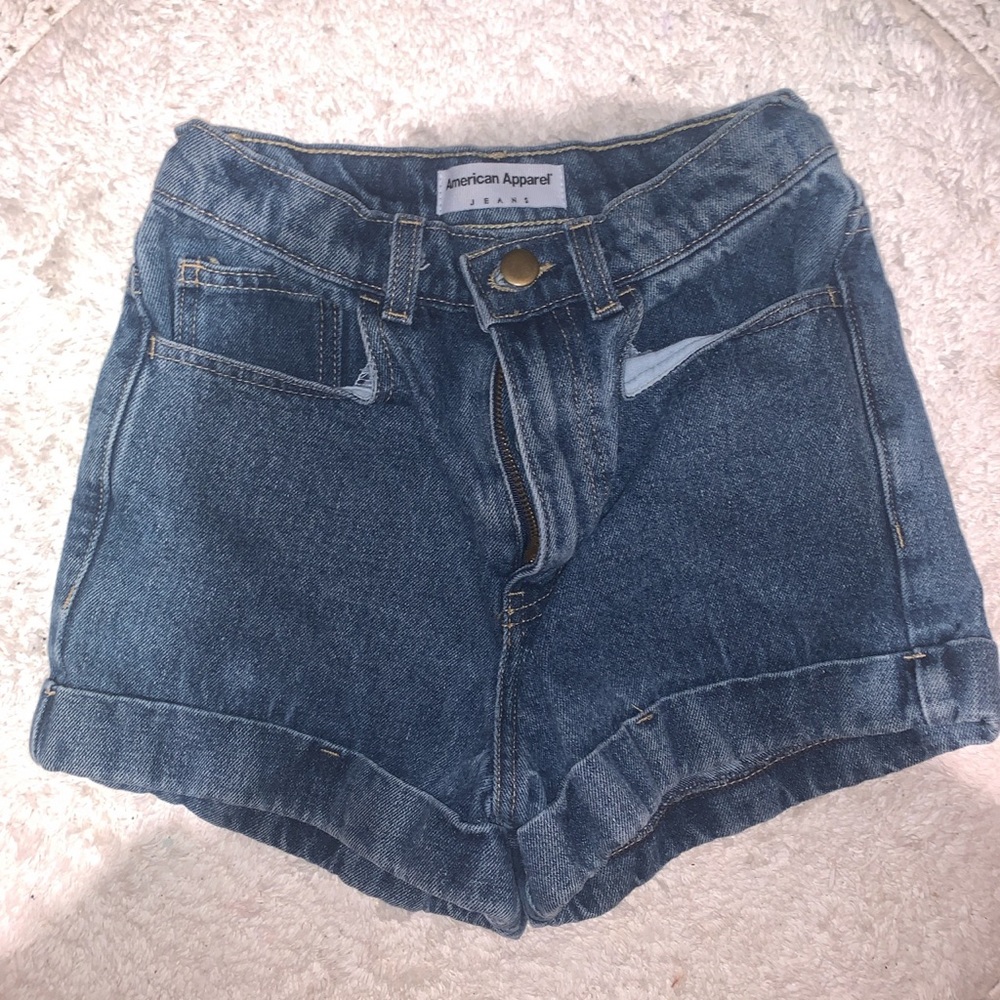 American Apparel blue jean shorts